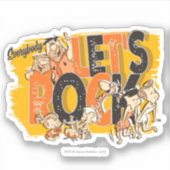 Flintstenen | Iedereen Let's Rock Sticker (Voorkant)