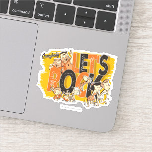 Flintstenen   Iedereen Let's Rock Sticker
