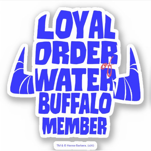 Flintstenen | Koninklijk besluit Waterbuffellid Sticker (Voorkant)