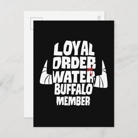 Flintstenen | Koninklijk besluit Waterbuffellid Uitnodiging Briefkaart (Voorkant / Achterkant)