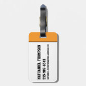 Flintstenen | Monogram voor leesbare stijl Bagagelabel (Achterkant verticaal)