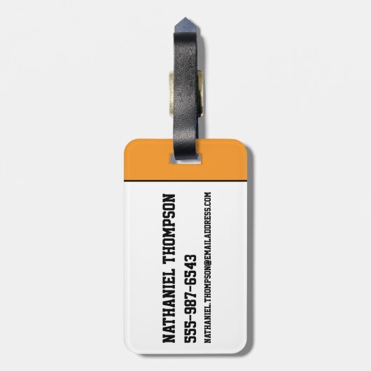 Flintstenen | Monogram voor leesbare stijl Bagagelabel (Achterkant verticaal)