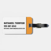 Flintstenen | Monogram voor leesbare stijl Bagagelabel (Achterkant horizontaal)