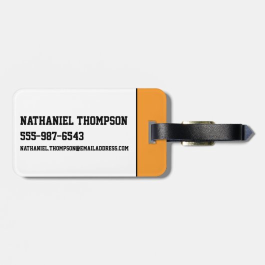 Flintstenen | Monogram voor leesbare stijl Bagagelabel (Achterkant horizontaal)