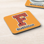 Flintstenen | Monogram voor leesbare stijl Bier Onderzetter (Linkerzijde)