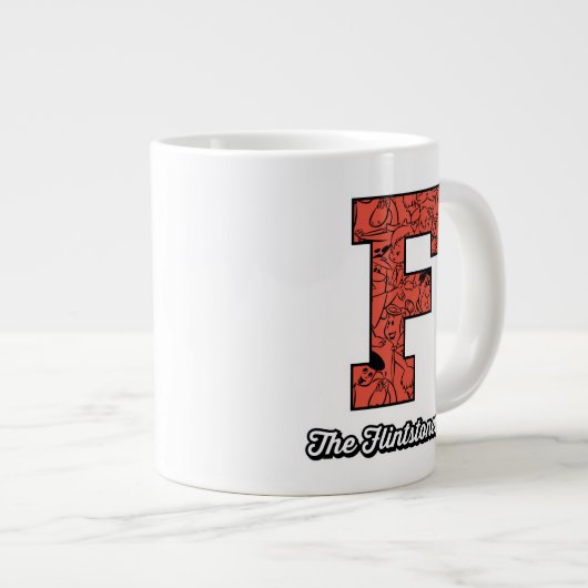Flintstenen | Monogram voor leesbare stijl Grote Koffiekop (Voorkant rechts)