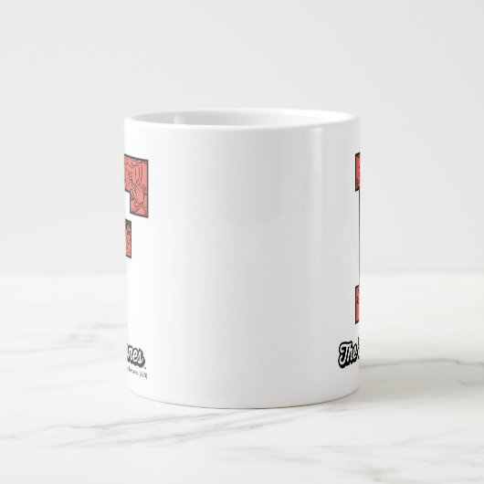 Flintstenen | Monogram voor leesbare stijl Grote Koffiekop (Voorkant)