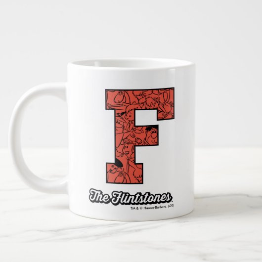 Flintstenen | Monogram voor leesbare stijl Grote Koffiekop (Links)