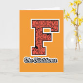 Flintstenen | Monogram voor leesbare stijl Kaart (Gele Bloem)