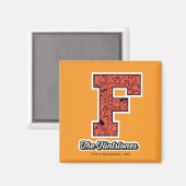 Flintstenen | Monogram voor leesbare stijl Magneet (Voorkant / Achterkant)