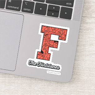 Flintstenen   Monogram voor leesbare stijl Sticker