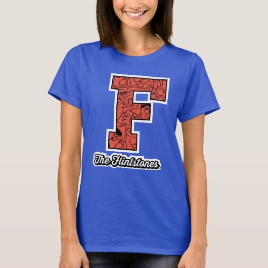 Flintstenen | Monogram voor leesbare stijl T-shirt (Voorkant)