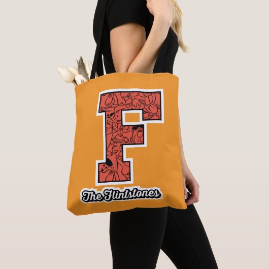 Flintstenen | Monogram voor leesbare stijl Tote Bag (Dichtbij)