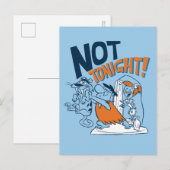 Flintstenen | Niet vanavond. Uitnodiging Briefkaart (Voorkant / Achterkant)