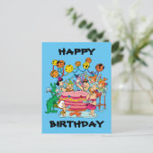 Flintstenen | Partij voor de verjaardag Uitnodiging Briefkaart (Staand voorkant)