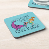 Flintstenen | Pebbles & Dino Play Ball Bier Onderzetter (Linkerzijde)