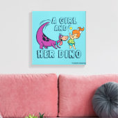 Flintstenen | Pebbles & Dino Play Ball Canvas Afdruk (Insitu (Woonkamer))