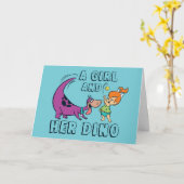 Flintstenen | Pebbles & Dino Play Ball Kaart (Gele Bloem)