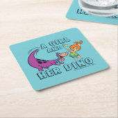 Flintstenen | Pebbles & Dino Play Ball Kartonnen Onderzetters (Schuin)