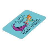 Flintstenen | Pebbles & Dino Play Ball Magneet (Linkerzijde)