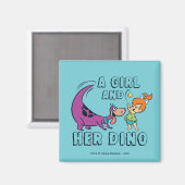 Flintstenen | Pebbles & Dino Play Ball Magneet (Voorkant / Achterkant)