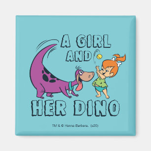 Flintstenen   Pebbles & Dino Play Ball Magneet