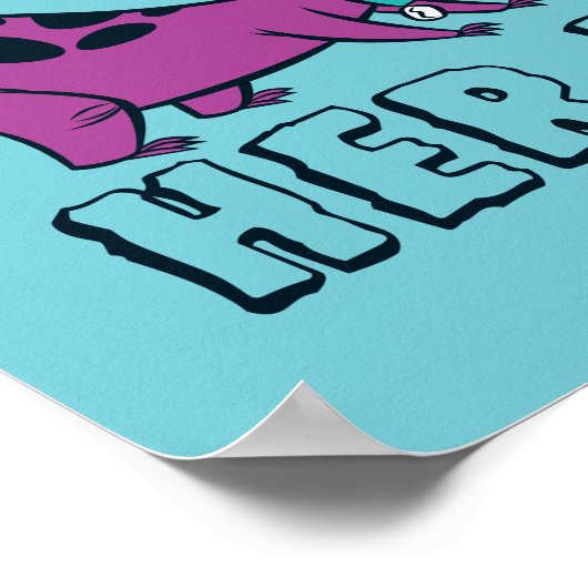 Flintstenen | Pebbles & Dino Play Ball Poster (Hoek)