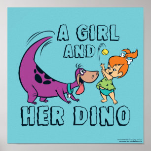 Flintstenen   Pebbles & Dino Play Ball Poster