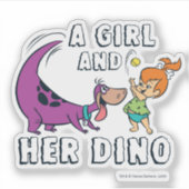 Flintstenen | Pebbles & Dino Play Ball Sticker (Voorkant)