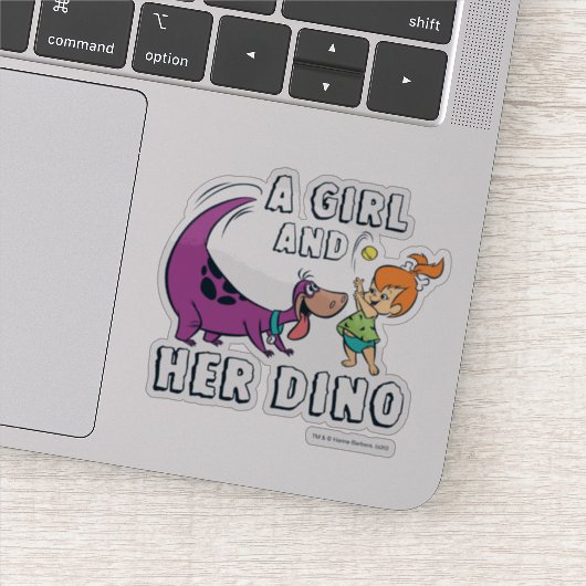Flintstenen | Pebbles & Dino Play Ball Sticker (Detail)