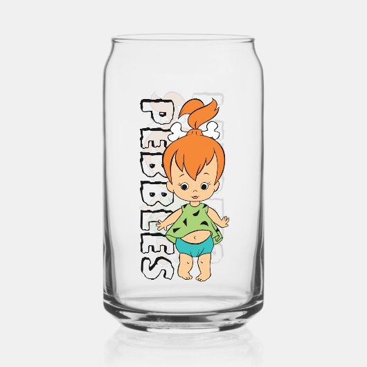 Flintstenen | Pebbles Flintstone Blikvorm Glas (Voorkant)