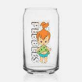 Flintstenen | Pebbles Flintstone Blikvorm Glas (Achterkant)