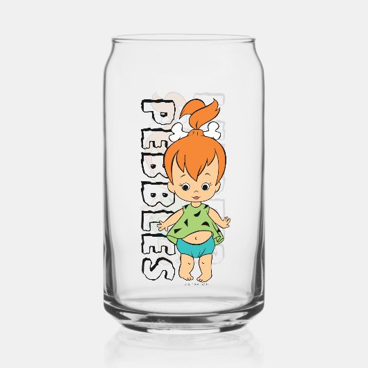 Flintstenen | Pebbles Flintstone Blikvorm Glas (Achterkant)