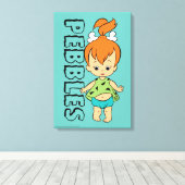 Flintstenen | Pebbles Flintstone Canvas Afdruk (Insitu (Houten vloer))