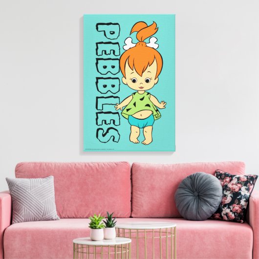 Flintstenen | Pebbles Flintstone Canvas Afdruk (Insitu (Woonkamer))