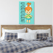 Flintstenen | Pebbles Flintstone Canvas Afdruk (Insitu (Slaapkamer))