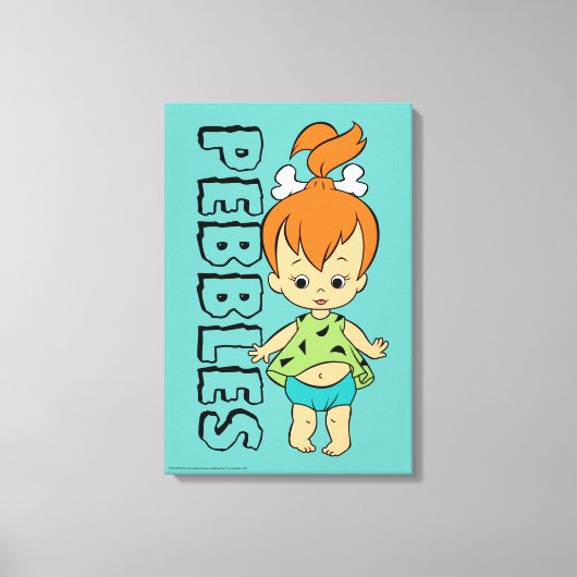 Flintstenen | Pebbles Flintstone Canvas Afdruk (Voorkant)