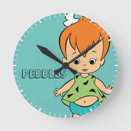 Flintstenen | Pebbles Flintstone Ronde Klok (Voorkant)