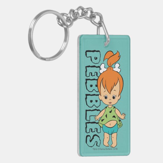 Flintstenen | Pebbles Flintstone Sleutelhanger (Voorkant Links)