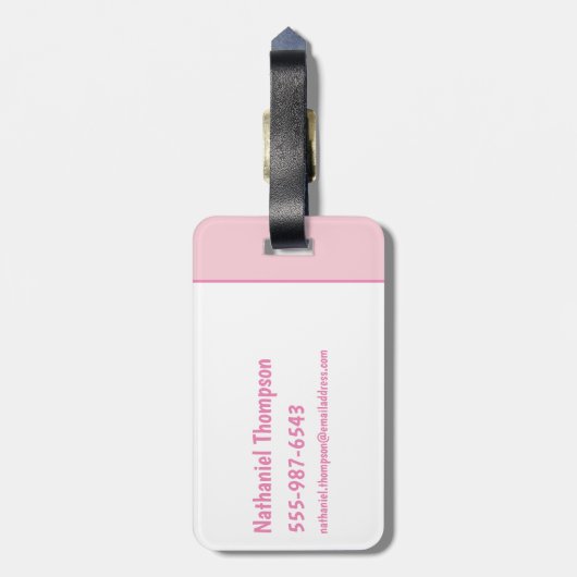 Flintstenen | Pebbles & Haar tijger Bagagelabel (Achterkant verticaal)