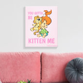 Flintstenen | Pebbles & Haar tijger Canvas Afdruk (Insitu (Woonkamer))