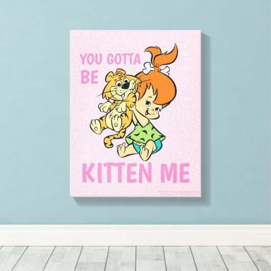 Flintstenen | Pebbles & Haar tijger Canvas Afdruk (Insitu (Houten vloer))