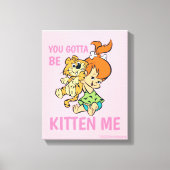 Flintstenen | Pebbles & Haar tijger Canvas Afdruk (Voorkant)