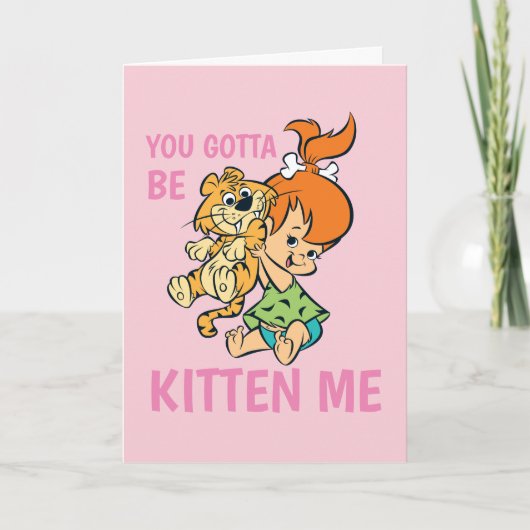 Flintstenen | Pebbles & Haar tijger Kaart (Voorkant)