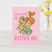 Flintstenen | Pebbles & Haar tijger Kaart (Gele Bloem)