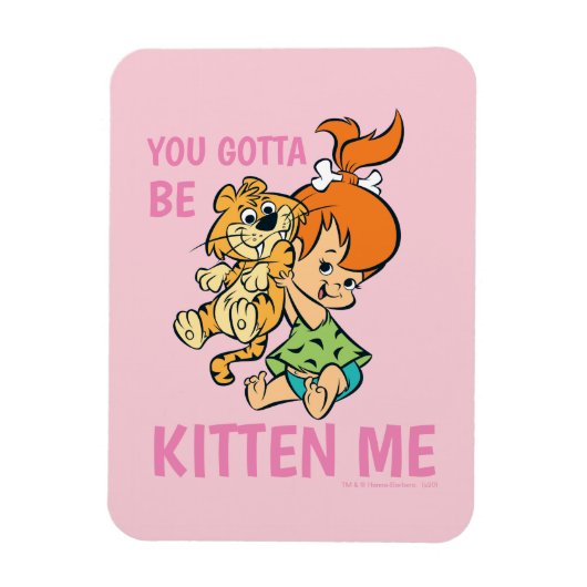 Flintstenen | Pebbles & Haar tijger Magneet (Verticaal)