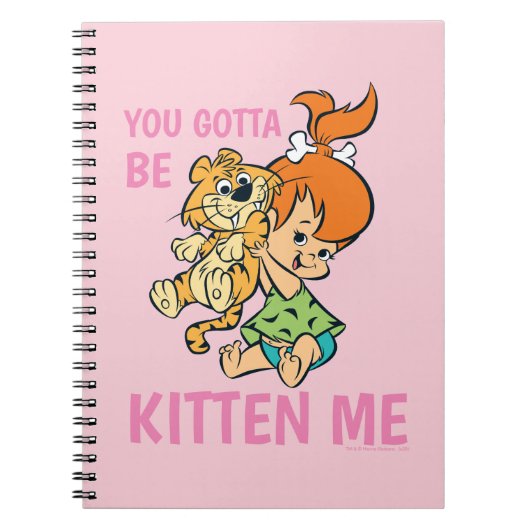 Flintstenen | Pebbles & Haar tijger Notitieboek (Voorkant)