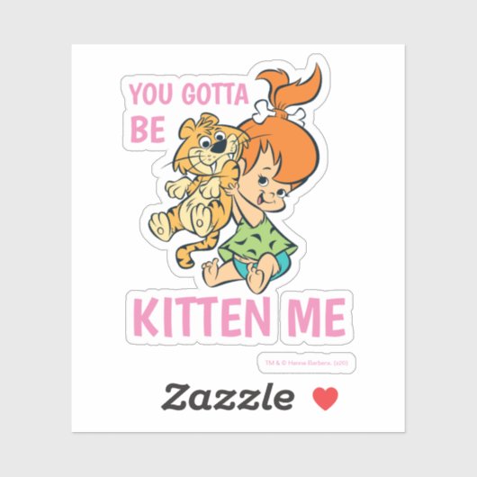 Flintstenen | Pebbles & Haar tijger Sticker (Vel)