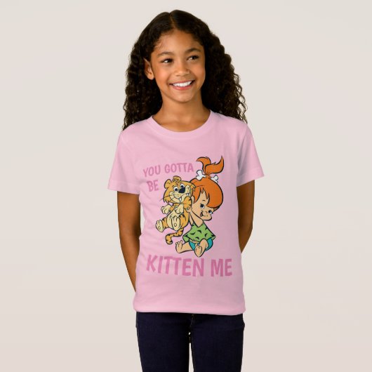 Flintstenen | Pebbles & Haar tijger T-shirt (Voorkant volledig)