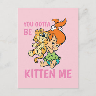 Flintstenen   Pebbles & Haar tijger Uitnodiging Briefkaart